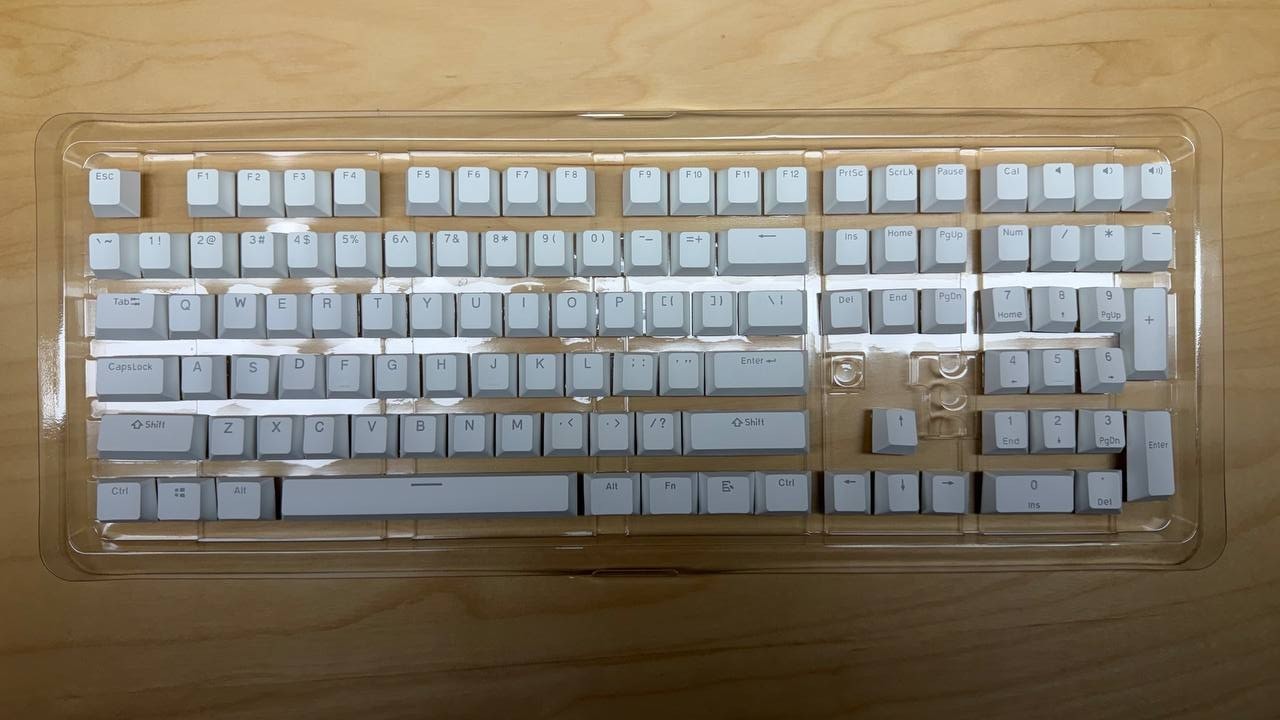 Gemini Dawn white PBT keycaps product reference