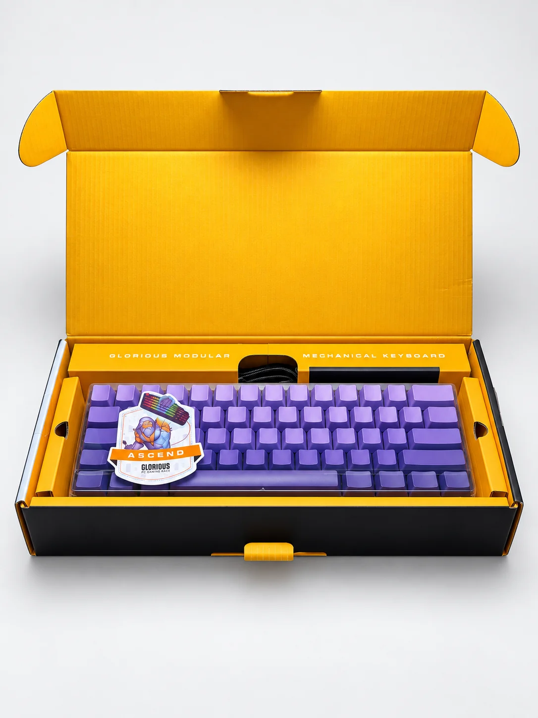Nebula 60 keyboard inside its packaging